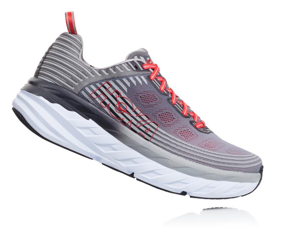 Hoka Australia One One Bondi 6 - Mens Running Shoes Grey - VLXOJ-0865